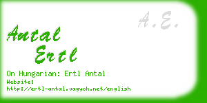 antal ertl business card